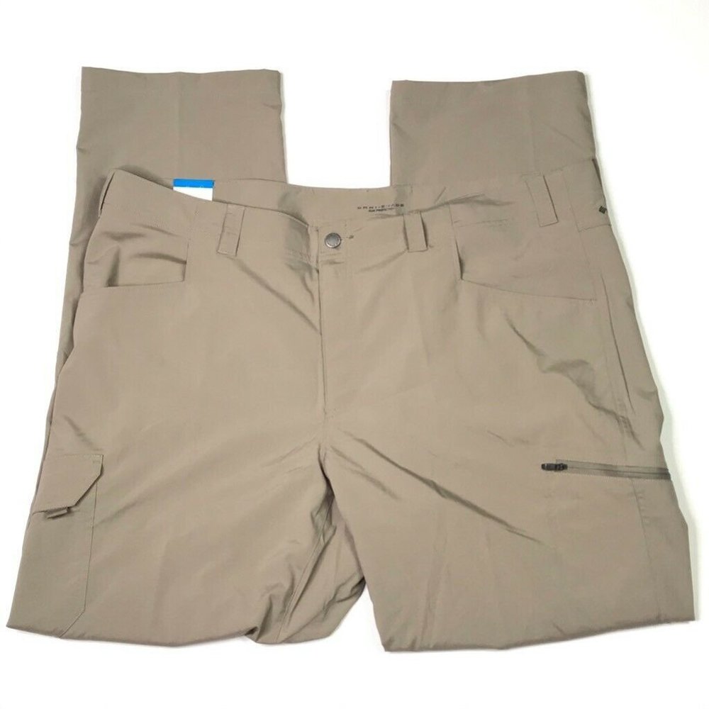 Men's Khaki Cargo Pants - Lightweight Stretch Workwear